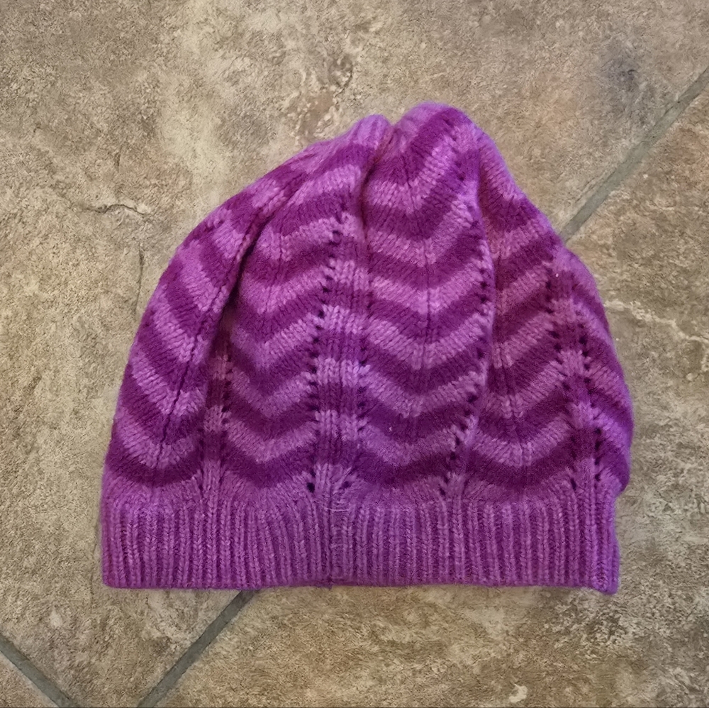 Pink Chevron | NORDSTROM | French Knit Beret - Picture 2 of 3